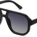 livho Trendy Polarized Square Aviator Sunglasses Women Men Square Eyewear Frame, Retro Sun Glasses for Women Men 2025 Shades