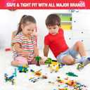 MANNIDOO 1600 Pieces Building Bricks, Building Bulk Block with 2 Packs 24x24 Studs Sticky Plate and 46PCS Wheel Accessory - Compatible with All Major Bricks, Gfits for Kid - 18 Shape/16 Colo