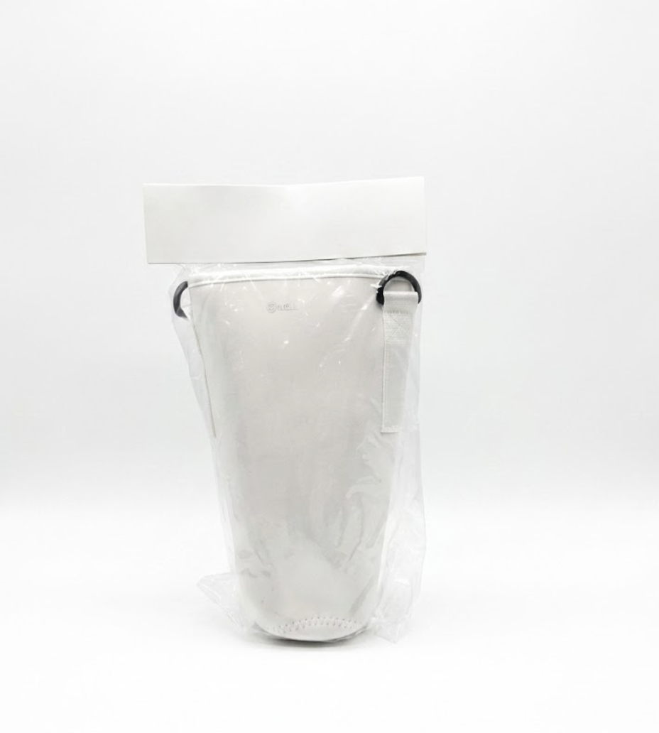 B•WELL Water Bottle Sling Bag. Adjustable Strap. White