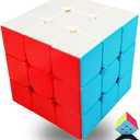 INTEGEAR Speed Cube 3x3 Stickerless with Stand and Tutorial  Easy Turning, Smooth Play, Durable Magic Puzzle Toy for Kids and Adults