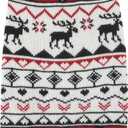Lanyarco White Red Ugly Vintage Knit Reindeer Holiday Festive Christmas for Dogs X-Large (XL) Size Back Length 19.5"
