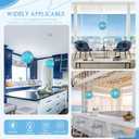 10" Blue Coastal Pendant Light Kitchen Island,Glass Globe Ocean Ceiling Light Fixture Beach House,Dimmable Hemp Rope Light Fixture Hanging For Bathroom Living Room Farmhouse Entry Bedroom(Bulb Incl.