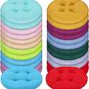24 Pcs Round Floor Cushions Floor Pillows Meditation Seat Pillows Flexible Seating for Adults Kids 12 Colors Chair Cushions for Classroom, Nursery, Living Room, Yoga(Multi Color, Small 11.8 Inch)