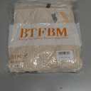 BTFBM Casual Fall Tops for Women 2025 Long Sleeves Solid Shirts Crew Neck Loose Fit Work T Shirt (Beige, XXL)