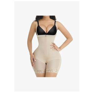SHAPELLX Fajas Colombianas Shapewear for Women Tummy Control Plus Size Postpartum Body Shaper Butt Lifting Bodysuit, Size XXL