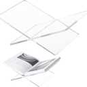 Acrylic Book Stand 15 x 9 x 6 in Large Open Book Display Stand for Cookbook Art Book Bible Guest Book - Coffee Table Book Stand for Reading - Transparency, Large Size