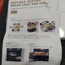 1 Pcs Reusable Silicone Bread Sling, Food-Grade Silicone Bread Loaf Pan Liners & Lifters with 4 Handles, Non-Stick & Easy Clean Dough Transfer Baking Mat for 9x5" or 1.5lb Loaf Pans