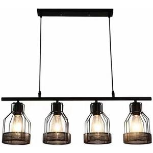 Hqlmzd Farmhouse Pendant Lights Kitchen Island, Kitchen Light Fixtures, Rustic Dining Room Light Fixture with 4 E26 Bulb Sockets, Ceiling Pendant Light Fixtures for Kitchen Dining Room Living Room