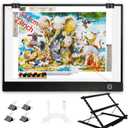 WELZK Diamond Painting Light Board A3, with Large Metal Stand, L:18.5 × W:13.6 inchs Large Diamond Painting Light Pad, Dimmable Diamond Art Light Board