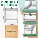 Lineshading Acrylic Donation Raffle Box with Slot & Lock, Large Clear Ballot Offering Suggestion Ticket Holder for Fundraising Drawing Storage Container Tip Jar Voting Charity(10 x 10 x 10 In,Clear)