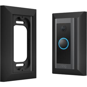 Genuine Wall Plate for Ring Video Doorbell Wired(Model 5AT3T5) - Premium Ring doorbell Mount - Black