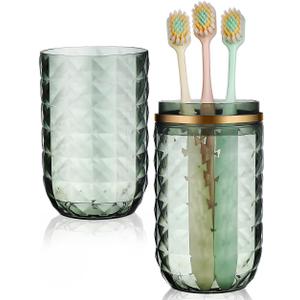 GALPADA Portable Toothbrush Travel Case Sturdy Toothbrush Holder Cup Reusable for Camping Hotel