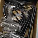 INCLY 36 Pack Heavy Duty Slatwall Hooks, Black Garage Slatwall Panel Accessories Utility Hooks, Slat Wall Hanging Hooks and Hangers for Garages, Sheds, Basements