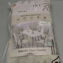 SearchI Jacquard Dining Room Chair Covers Set of 6, Stretch Kitchen Chair Covers Washable Parsons Chair Slipcover Removable Dining Chair Protectors for Hotel,CeremonyBeige Floral Texture