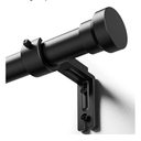 YaFex Curtain Rods 32-144 Inch, Heavy Duty 1 Inch Adjustable Curtain Rod for Windows, Black Extra Long Window Treatment Rods, Modern Design, Easy Installation