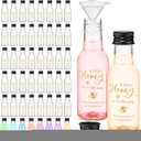 Boao 50 Sets Baby Shower Favors for Guests Include 50 1.7oz Mini Honey Bee Empty Plastic Alcohol Shot Bottles with 1 Funnel Baby Shower Return Gift for Guests Gender Reveal Gifts Ideas (Honey)