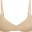 REORIA Women's Wireless Bra Teardrop Seamless Comfort Light Support Everyday Bra ((34) 34C, Clay)