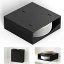 9 Inch 10 Inch Paper Plate Dispenser Under Cabinet Organizer, Paper Plate Holders Wall Mounted, Kitchen Countertop Space Saver, Easy to Relocate for Party, Picnic, RV (Metal, Large, Black)