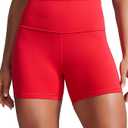 Biker Shorts - High Waisted Workout Running Volleyball Spandex Yoga, Red,Small-Meduim