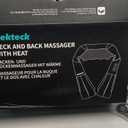 Nekteck Shiatsu Neck Massager with Heat for Pain Relief Deep Tissue, FSA Eligible Back Shoulder Kneading Massage Pillow, Body Relaxation Tools Gifts for Him Her, HSA Eligible (NOT Cordless) (Black)