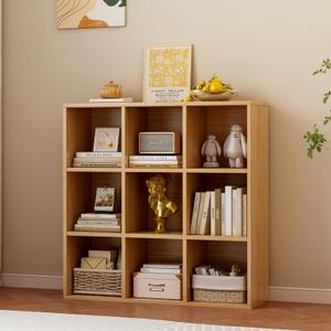 9-Cube Storage Shelf Bookcase, Oak
Wooden 3-Tier Open Bookshelf, Fits 11×11" Bins, Vertical or Horizontal Use, Full Back Panels, For Home Office