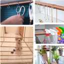 12 Pack Tension Rods for Windows 28 to 48 Inch Spring Tension Rod Adjustable Metal No Drill Curtain Rod for Windows, Shower, Door, Kitchen, Wood Grain