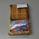 Glintoper Tic Tac Toe & 4 in a Row Tables Game Set, Classic Board Line Up 4 for Living Room Rustic Table Decor and Use as Game Top Wood Guest Room Decor Strategy Board Games for Families