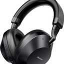 Noise Cancelling Headphones Over Ear Bluetooth 5.3 Wireless/Wired, 40H Playtime, Deep Bass, Foldable Mic, Transparency Mode, Ideal for Airplane Travel, Work, Commute, Sleep