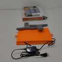 Chick Brooder Heater Plate  12" x 8" Adjustable Height & Temperature Poultry Warmer for Up to 10 Chicks, Brooder Heating Plate for Chicks and Ducklings, Orange