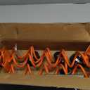 Eurmax USA 4-Pc Pack Spiral Stakes Heavy Duty Anchor Kit Ice Screw Anchor for Trampoline, Tents, tarps, Canopies,car Ports,Dog tie Out and etc Bonus Tie Down Straps 4-Pc Pack (Orange)