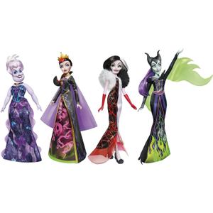 Disney Princess Villains Black and Brights Collection, Fashion Doll 4 Pack, Disney Villains Toy for Kids 5 Years Old and Up