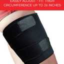 Adjustable Thigh Brace Support, Quadriceps Support and Thigh Wraps for Men and Women. Unisex Breathable Neoprene Non-Slip Hamstring Compression Sleeve, S/M