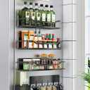 Multifunctional Magnetic Shelf for Washing Machine, Refrigerator, Microwave, and Any Metal Surface, Powerful Magnetic Shelves Include Unique Hollow Design Metal Organizers 6 pcs - Black