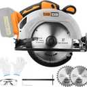 SXBSXB Circular Saw for DeWalt 20V Max Battery, 7-1/4-Inch Blade, 8000 RPM, Brushless Cordless Circular Saw Kit for Cutting Wood PVC (Battery Not Included)