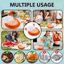 Chicken Shredder Tool Twist Large 12 with Visible Lid & Cleaning Brush | Meat Shredder Twist for Thin Chicken Breast | Dishwasher Safe Chicken Shredder Tool Twister & Food Shredder (Orange) (Pro Size - 12 Inch)
