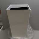 QCQHDU 21 inch Large Tall Taper Planters for Indoor & Outdoor Plants, 2 Pack Durable Plant-Flower-Tree Pots for Front Porch Patio Living Room Home Garden Decor (White)