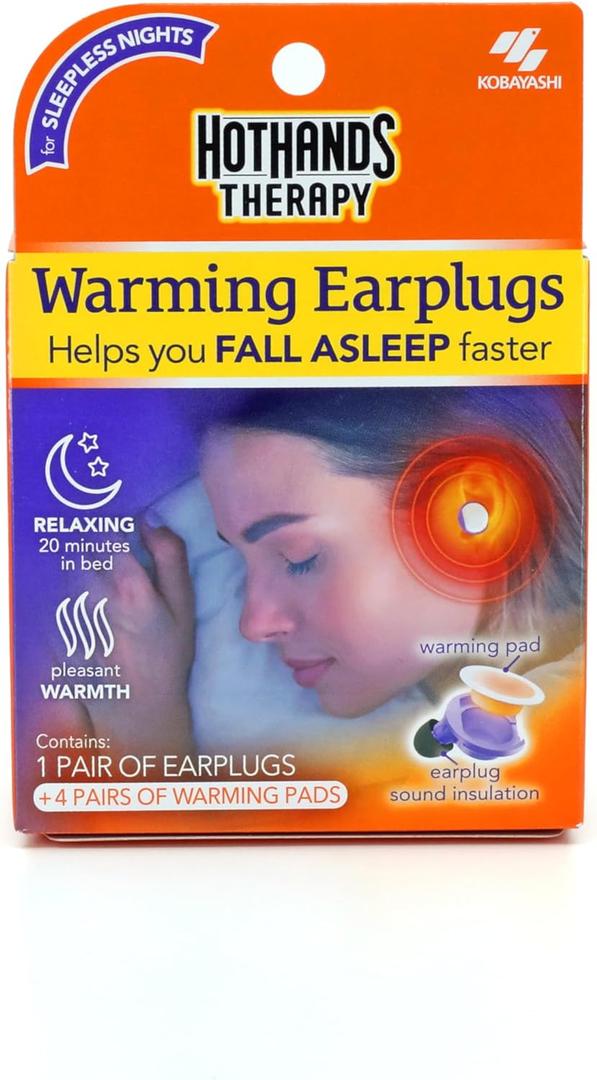 Warming Earplugs - 1 Pair of Earplugs & 4 Pairs of Warming Pads - Relaxing, Pleasant Warmth, EXP 2026 -09 -06