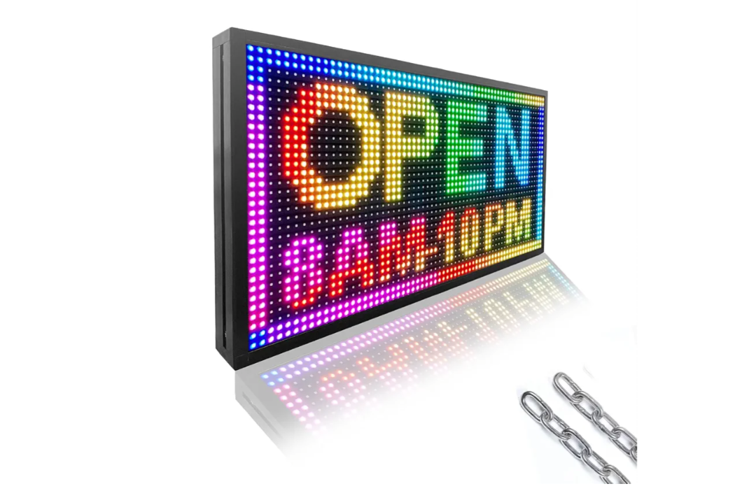 P10 Outdoor Scrolling Led Sign 27”X14” WIFI Control Full Color with High Brightness and New SMD Technology led sign Programmable for Store Business board