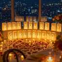 Will You Be My Girlfriend Light Up Letters Luminary Bags, Banner, Romantic Decoration Kit with 30PC Bright LED Candles and 2000PC Fake Rose Petals