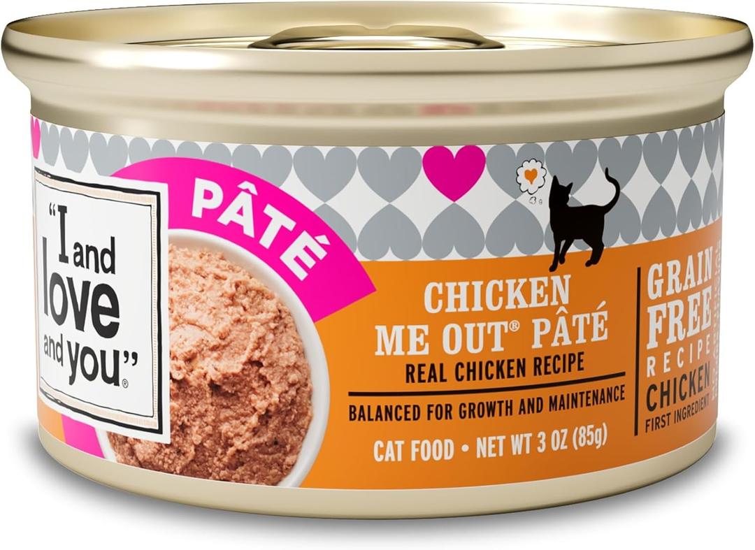 I and love and you Wet Cat Food - Chicken Me Out Pt - Chicken Recipe, Grain Free, Filler Free, 3oz Pack of 24 Cans (EXP 09/30/26)