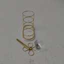 HarJue Toothbrush Holder Stand for Bathroom, Metal Toothbrush Organizer with Marble Base, Toothbrush Storage Collection for Family, Suitable for Home Hotel Countertop Vanity (Medium, Gold)