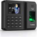 Biometric Time Clock for Employees, Fingerprint & PIN Standalone Punch Machine, Clock in Machine for Small Business with USB Data Transfer, No WiFi/Software/Monthly Fees