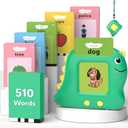 Alotwan Toddler Toys Talking Flash Cards with 510 Sight Words, Montessori Learning Toys for Toddler 1-3 2-4, Autism Sensory Speech Therapy for Boys Girls 2 3 4 5 6 Year Old Kids Gifts, 510 Words_english green