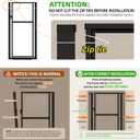 NiceTCU 56” Extra Tall Cat Gate for Doorway, 37.4-41.3" Wide Clear Gate