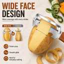 3-in-1 Multifunctional Vegetable Peeler for Kitchen, Sharp Stainless Steel Blade with Wooden Handle, Scallion Shredder and Bottle Opener Fruit and Vegetables. 2Pcs