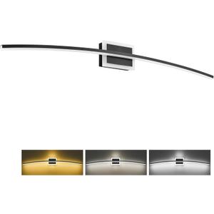 PRESDE 48inch 3 Colors Changeable Modern Black LED Bathroom Light Fixtures Over Mirror,Bathroom Vanity Light,Dimmable Bath Lighting bar 