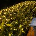 iBaycon 4ft 6ft Solar Net Mesh Lights, Solar Powered Christmas Net Light Outdoor Waterproof, 8 Modes Bush Netting Lights for Xmas Trees, Party, Garden, Outdoor Decorations (Warm White, 1 Pack)