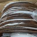 MAONAME 50 PC Charger Plates Bulk, 13" Brown Charger for Dinner Plates, Farmhouse Faux Wood Plate Chargers, Plastic Table Chargers for Weddings, Party