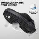 Wide Steel Toe Shoes for Men Orthopedic Safety Shoes with Arch Support, Waterproof Non Slip Work Shoes Comfortable Cushioned Walking Shoes, Size 8.5 M
