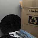 Lasko Oscillating Cyclone Pedestal Fan, Adjustable Height, Timer, Remote Control, 3 Speeds, for Bedroom, Living Room, Home Office, 18", Black, 1843